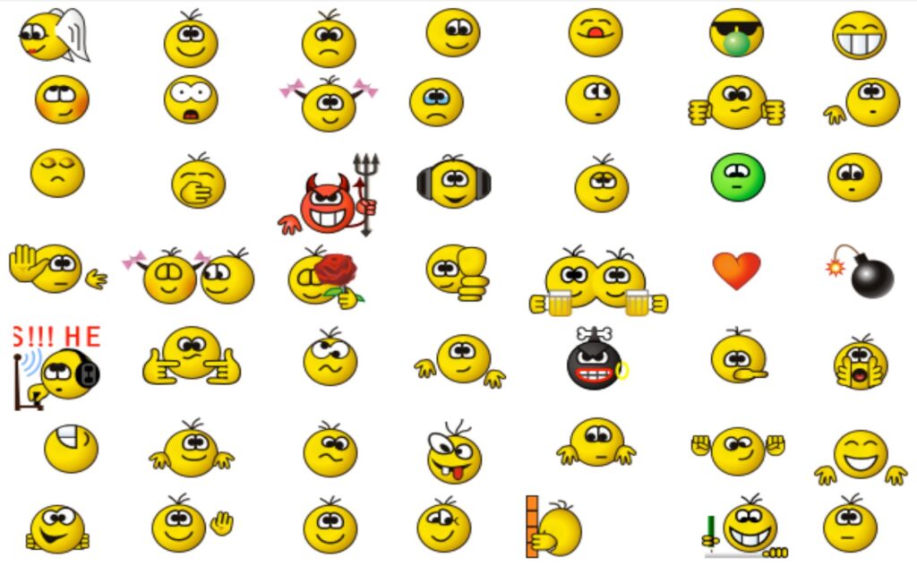 Эмодзи из социальной сети ICQ